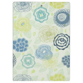 Stilvolles Blumenmuster mit niedlichen Blumen Klemmbrett (Rückseite)