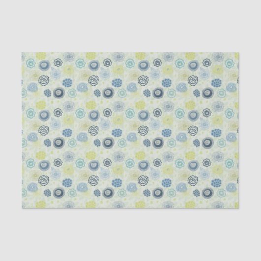 Stilvolles Blumenmuster mit niedlichen Blumen Seidenpapier (Vorderseite)