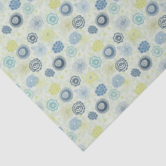 Stilvolles Blumenmuster mit niedlichen Blumen Seidenpapier (Ausschnitt)