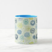 Stilvolles Blumenmuster mit niedlichen Blumen Tasse (Zentrum)