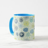 Stilvolles Blumenmuster mit niedlichen Blumen Tasse (Vorderseite Links)