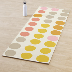 Stilvolles Boho Big Dot-Muster in Gelb-Rosa-Korall Yogamatte