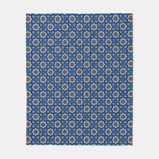 Stilvolles Boho Chic Floral Pattern Fleecedecke (Vorderseite)