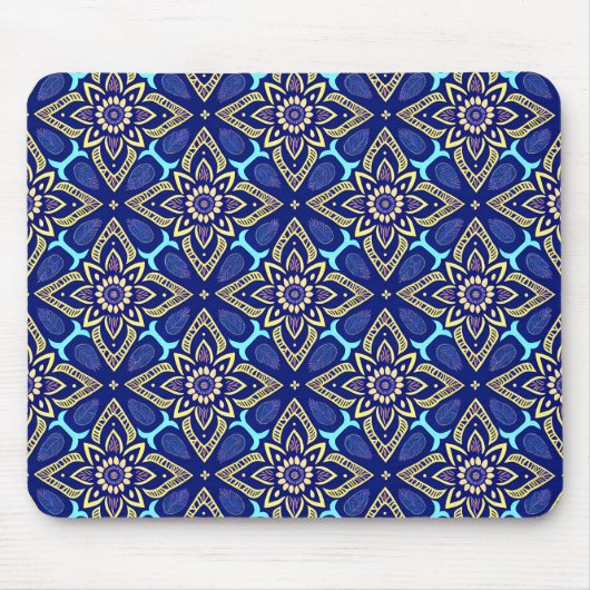 Stilvolles Boho Chic Floral Pattern Mousepad (Vorne)