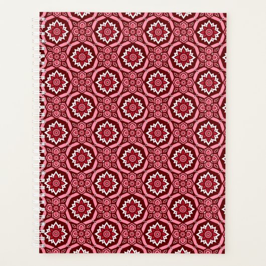 Stilvolles Boho Chic Floral Pattern Planer (Vorderseite)