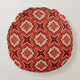 Stilvolles Boho Chic Floral Pattern Rundes Kissen