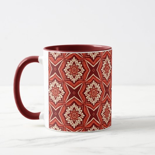 Stilvolles Boho Chic Floral Pattern Tasse (Links)