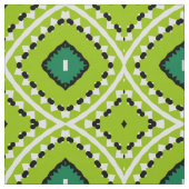 Stilvolles Boho Ethnic Lime Green Geometric Muster Stoff (Muster)