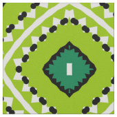 Stilvolles Boho Ethnic Lime Green Geometric Muster Stoff (Nahaufnahme)