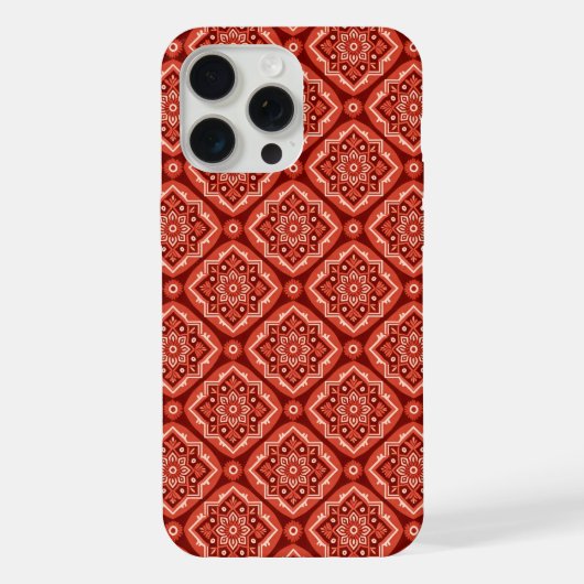 Stilvolles Boho-Geometric-Blumenmuster iPhone Hülle (Rückseite)