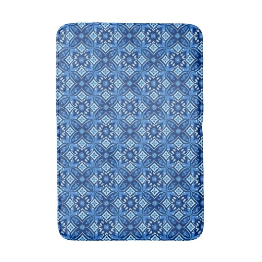 Stilvolles Boho Geometric Floral Pattern Badematte (Vorderseite Vertikal)