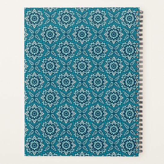 Stilvolles Boho Geometric Floral Pattern Planer (Rückseite)