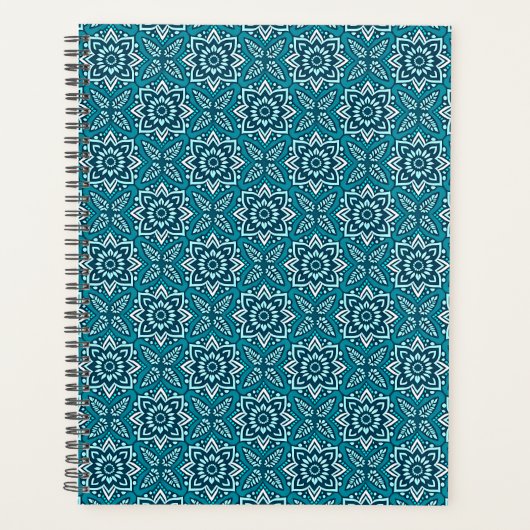 Stilvolles Boho Geometric Floral Pattern Planer (Vorderseite)