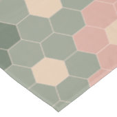 Stilvolles Boho Geometric Muster Blau Grün Blau Tischdecke (Schrägansicht)