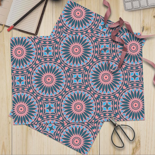 Stilvolles Boho Mosaic Geometric Muster Seidenpapier