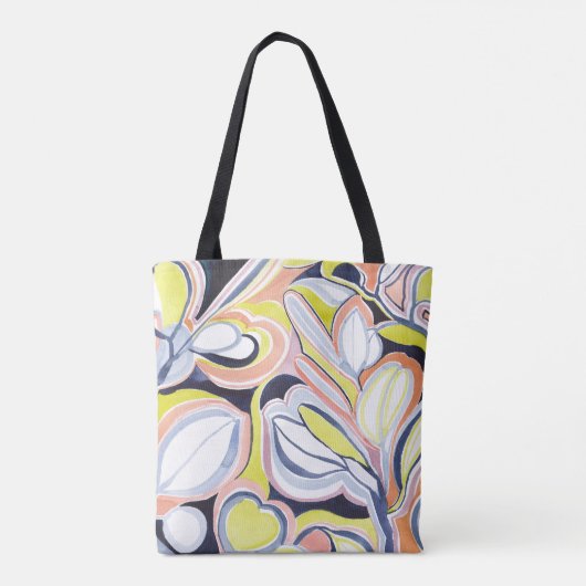 Stilvolles botanisches Abstraktes Muster Tasche (Rückseite)