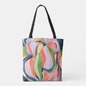 Stilvolles botanisches Abstraktes Muster Tasche (Rückseite)