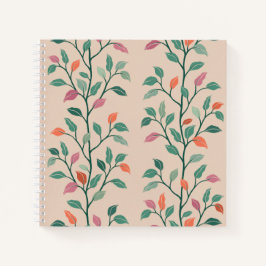 Stilvolles botanisches Blattmuster Elegant Notizblock