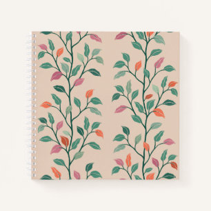 Stilvolles botanisches Blattmuster elegant Notizblock
