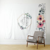 Stilvolles botanisches Brautparty Wandteppich (Beispiel (Horizontal))