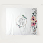 Stilvolles botanisches Brautparty Wandteppich (Vorderseite (Horizontal))