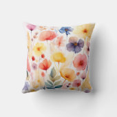 Stilvolles botanisches Elfenbeinkissen Kissen (Rückseite)