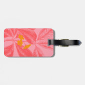 Stilvolles botanisches Leaf Naturkunst in Rosa und Gepäckanhänger (Rückseite horizontal)