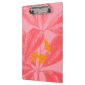 Stilvolles botanisches Leaf Naturkunst in Rosa und Klemmbrett (Links)