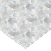 Stilvolles botanisches Muster. Grau, silber, türki Tischdecke (Schrägansicht)