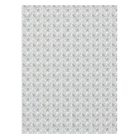 Stilvolles botanisches Muster. Grau, silber, türki Tischdecke (Vorderseite)