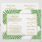 Stilvolles Bracken Wedding Programm (Vorne/Hinten)