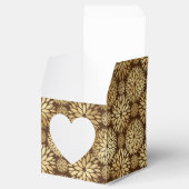 Stilvolles Braun & Gold Dahlias-Muster Geschenkschachtel (Geöffnet)