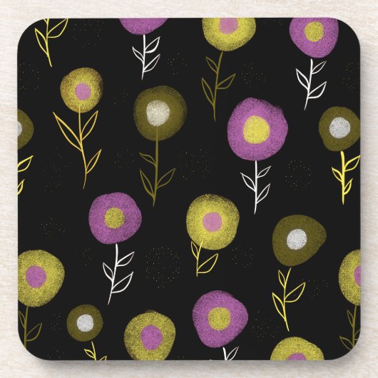 Stilvolles braunes Muster Getränkeuntersetzer (Vorderseite)