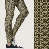 Stilvolles braunes und beiges geometrisches Muster Leggings