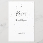 Stilvolles Brautparty-Bingospiel (Rückseite)