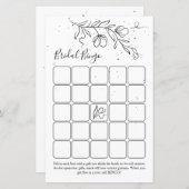 Stilvolles Brautparty-Bingospiel (Vorne/Hinten)