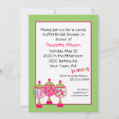 Stilvolles Brautparty Candy Buffet Einladung (Vorderseite)