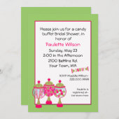 Stilvolles Brautparty Candy Buffet Einladung (Vorne/Hinten)