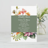 Stilvolles Brautparty für Wildblumen Einladung (Stehend Vorderseite)