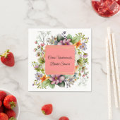 Stilvolles Brautparty für Wildblumen Serviette (Beispiel)