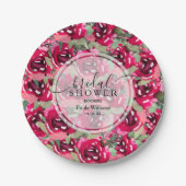 Stilvolles Brautparty in Watercolor Pink Pappteller (Vorderseite)