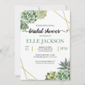 Stilvolles Brautparty mit geometrischen Rahmen Einladung (Vorderseite)