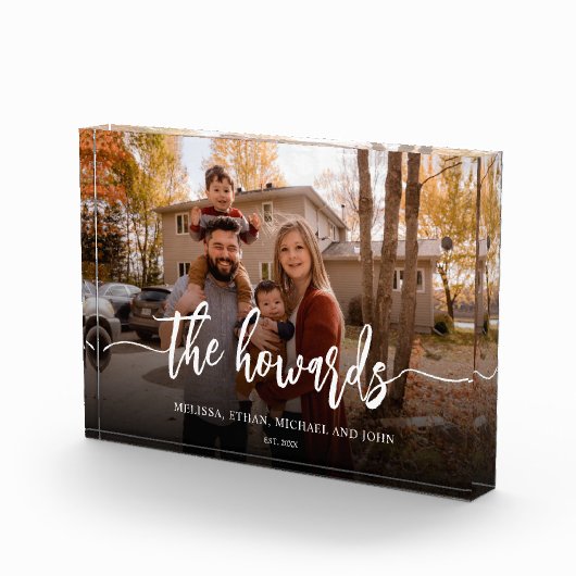 Stilvolles Brush Script-Foto Fotoblock (Rechts)