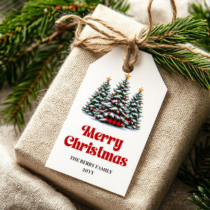 Stilvolles Büffelbaum-Geschenk-Anhänger-Aquarell i Geschenkanhänger