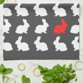 Stilvolles Bunny Bunnies Rabbits Muster Geschirrtuch (Gefaltet)