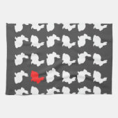 Stilvolles Bunny Bunnies Rabbits Muster Geschirrtuch (Horizontal)