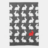 Stilvolles Bunny Bunnies Rabbits Muster Geschirrtuch (Vertikal)