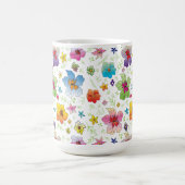 Stilvolles bunte Blumenmuster-Design Kaffeetasse (Mittel)