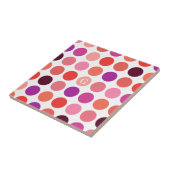 Stilvolles bunter Tupfenmuster-Monogramm Fliese (Seite)