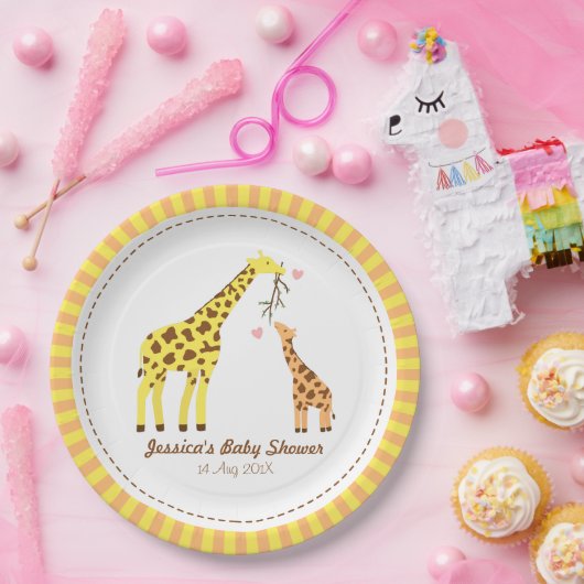 Stilvolles buntes Giraffen-Kalb-Baby-Duschen-Party Pappteller (Party)